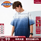 Dickies 短袖T恤 純棉清新漸變花紋上衣短袖T恤夏日膠囊10571 深藏青色搭配圖案滿(mǎn)印 M