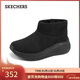 斯凱奇（Skechers）加絨保暖雪地靴女冬厚底增高冬靴休閑鞋棉鞋絨絨短靴毛毛鞋144349