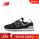 NEW BALANCE NB 574系列 經(jīng)典系帶復古運動(dòng)休閑鞋男女款 元祖灰 ML574EVG ML574EVB-D 經(jīng)典黑 39.5 (腳長(cháng)24.5cm)