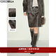 COCOBELLA[MIU系穿搭]復古PU皮半身裙質(zhì)感手工擦色短裙PU7059 復古栗棕 S