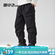 雪中飛兒童羽絨褲中大童保暖加厚女童新款外穿休閑男童戶(hù)外防風(fēng)褲子 黑色 160cm