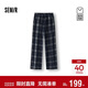 森馬（Semir）商場(chǎng)同款|休閑褲女冬季仿呢格紋加絨長(cháng)褲2025闊腿褲101725127019A