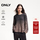 ONLY冬季漸變設計感含綿羊毛圓領(lǐng)毛衣針織衫女|124413040 E39 磁鐵灰色 M (165) 84A