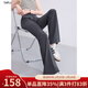 betu女裝2025秋季新款休閑微喇褲早八通勤必備喇叭褲女2508T72 深灰 M