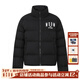 MEDM國潮基礎款羽絨服男春秋季美式高街復古oversize保暖休閑外套 黑白色 M