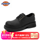 Dickies【陸柯燃同款】工裝鞋男鞋秋冬季百搭英倫皮鞋男低幫馬丁鞋情侶鞋 黑色 40 【偏大一碼，適合運動(dòng)鞋41】