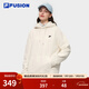 FILA FUSION斐樂(lè )潮牌情侶款連帽男女衛衣秋新款純棉寬松針織上衣 【加絨】牧筠白-IV S 165/88A/S