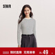森馬（Semir）長(cháng)袖T恤女春正肩緊身圓領(lǐng)打底衫女士顯瘦百搭套頭衫101125101007