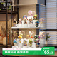 EACHY盲盒展示架收納盒透明防塵手辦玩具labubu泡泡瑪特展示盒-特大號
