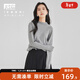 對白【100%綿羊毛】半高領(lǐng)針織毛衣女秋冬2025新款保暖打底衫上衣 海鷗灰 L