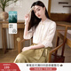 香影新中式國風(fēng)襯衫女2025春夏新款盤(pán)扣立領(lǐng)襯衣正肩中袖米白上衣 米色 S