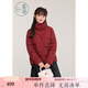 紫涵（ZIHAN）紫涵立領(lǐng)短款羽絨服外套女2024年冬季新款修身顯瘦保暖鴨絨面包服 復古紅 L