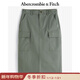 Abercrombie & Fitch美式氣質(zhì)巴恩風(fēng)美式高腰直筒中長(cháng)款半身裙春夏女裝143-4235 深軍綠色 L (165/84A)
