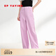 EP雅瑩女裝 醋酸天絲混紡四面彈牛仔褲彎刀褲 2025新款J609A 紫色 L