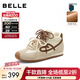百麗（Belle）流心糖撞色阿甘鞋女2025秋新商場(chǎng)同款內增高愛(ài)心休閑鞋E7H2DAM6 米色-高幫絨里 39