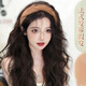 木丁丁發(fā)箍假發(fā)一體可拆卸女春夏長(cháng)卷發(fā)半頭套仿真發(fā)氛圍感時(shí)尚水波紋卷 【咖色發(fā)箍-棕黑色水波紋】