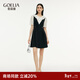 歌莉婭假兩件連衣裙女夏2025新款大方得體穿搭法式裙子1E4R4H3F0 00B黑色 M