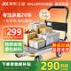 米想高端板車(chē)小推車(chē)靜音輪手拉車(chē)倉儲物流拉貨車(chē)工業(yè)級平板車(chē)90*60cm
