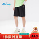 361°兒童短褲夏季男女童3-12歲透氣運動(dòng)褲梭織五分褲 黑 140