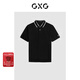 GXG男裝 夏季新品多色男士撞色刺繡時(shí)尚休閑翻領(lǐng)Polo衫男短袖 黑色 XL