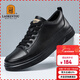 老人頭（LAORENTOU）男鞋皮鞋男春秋季休閑鞋戶(hù)外運動(dòng)健步鞋板鞋小黑鞋 3213A039 黑42