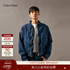 Calvin KleinJeans秋冬男士經(jīng)典美式潮流復古ck拉鏈翻領(lǐng)潮殼牛仔棉服外套 1BJ-牛仔藍 L