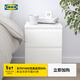 宜家（IKEA）KULLEN庫倫儲物柜兩斗抽屜柜床頭柜臥室柜子收納柜置物柜 白色