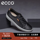 愛(ài)步（ECCO）休閑鞋 板鞋男鞋男士平底耐磨皮鞋低幫鞋子男 柔酷7號430004 HL 黑色43000401001 41