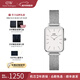 丹尼爾惠靈頓（DanielWellington）DW手表女 復古小方表石英女士手表歐美腕表 新年禮物送女友 小方塊白盤(pán)-銀色鋼帶-DW00100438