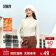 森馬（Semir）長(cháng)袖T恤女冬半高領(lǐng)發(fā)熱抑菌純色修身上衣顯瘦打底衫101724101005