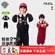 汪汪隊立大功兒童套裝潮服嘻哈機車(chē)服男寶寶運動(dòng)服男孩衣服機車(chē)套裝 黑色 110