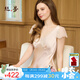 絲界新品6A級真絲睡裙女蕾絲100%桑蠶絲睡衣高級極簡(jiǎn)色家居短裙可外穿