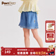 PawinPaw[醋酸]卡通小熊童裝夏女童刺繡花邊甜美牛仔短褲 Indigo牛仔藍色/55 120 cm