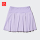 優(yōu)衣庫女裝高彈力運動(dòng)裙褲半身裙網(wǎng)球裙附內襯477282 71 淺藍紫色 S /155/62A
