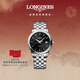 浪琴（LONGINES）瑞士手表 軍旗系列 男士鋼帶機械表 L49844596