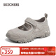 斯凱奇（Skechers）涼鞋女秋季瑪麗珍運動(dòng)鞋淺口單鞋厚底緩震戶(hù)外鞋180211 灰褐色/TPE 36.5