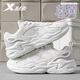 特步（XTEP）女鞋運動(dòng)鞋女新款軟底網(wǎng)面跑步鞋女輕便厚底老爹鞋百搭休閑鞋子女 帆白/淡霧紫 37