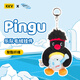 KKV新品Pingu系列樂(lè )隊毛絨掛件周邊玩偶創(chuàng  )意裝飾公仔書(shū)包掛飾小禮物 Pingu款