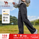 駱駝（CAMEL）加絨工裝女褲防風(fēng)防水傘兵軟殼休閑褲 C25CAYL6021 幻影黑 M