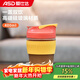 愛(ài)仕達（ASD） 雙飲杯 大容量學(xué)生手持咖啡杯便攜帶吸管一蓋兩用泡果奶茶喝水杯 元氣雙飲杯400ml（高硼硅玻璃）