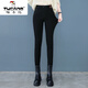 啄木鳥(niǎo)（TUCANO）2025秋冬季新款女士休閑褲加絨加厚緊身黑色褲子高腰彈力小腳 黑色 加絨 加絨 2XL (建議130斤-145斤)
