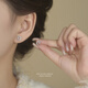 逐青月亮天使999足銀耳釘女精致時(shí)尚新款養耳洞純銀耳環(huán)女生耳飾禮物 999足銀月亮天使耳釘 一對