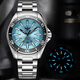 野狼緑水鬼手表氚氣夜光男士全自動(dòng)機械表軍事風(fēng)格運動(dòng)潛水男表V1032 冰藍面-藍光