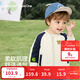 巴拉巴拉童裝兒童外套男童女童寶寶2026新款春裝棒球服撞色插肩袖衣服萌趣 白藍色10501 100