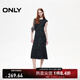 ONLY2025秋季新款復古做舊水洗彈力修身長(cháng)裙連衣裙女|125161018 H1Z黑色 2XL