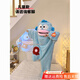 杰班漾白色丑魚(yú)連體睡衣卡通可愛(ài)搞怪珊瑚絨連體睡衣男女加絨加厚家居服 藍色丑魚(yú)【連體衣】 S 【建議身高155-160cm】