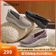 斯凱奇（Skechers）新年禮物女鞋2025新品冬加絨保暖單鞋健步鞋一腳蹬休閑鞋159340