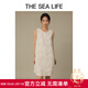 THE SEA LIFE歐海一生 連衣裙女新款清新文藝感立體提花無(wú)袖連衣裙Y16962 亞麻色 M