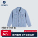 NAVIGARE意大利小帆船童裝兒童牛仔外套簡(jiǎn)約經(jīng)典中大童舒適上衣5 休閑外套淺藍 165