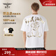 BOY LONDON夏季短袖情侶男女同款小熊涂鴉滿(mǎn)印潮牌T恤N01909 白色 L 此款偏大，建議拍小一碼